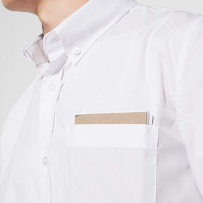 Camisa hombre manga larga Aifos L/S - detalle bolsillo y cuello