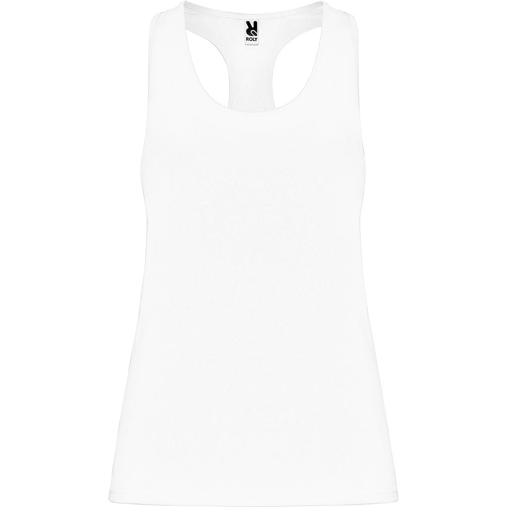 Camiseta deportiva tirantes nadadora mujer Aida color blanco