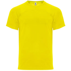 Camiseta técnica dos tejidos monaco color amarillo