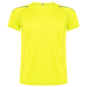 Camiseta tecnica combinada unisex sepang color amarillo fluor