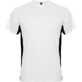 Camiseta tecnica combinada unisex tokyo colores blanco y negro