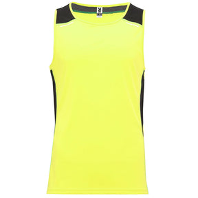 Camiseta técnica tirantes reflectante misano colores amarillo fluor y negro