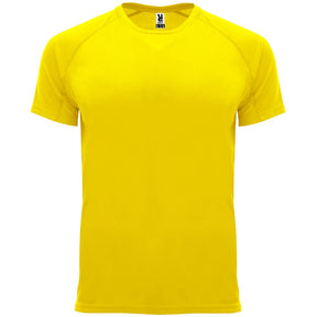 Camiseta tecnica unisex raglan BAHRAIN color amarillo