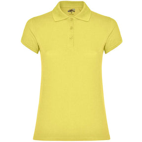 Polo manga corta mujer estrella woman pecho amarillo maiz