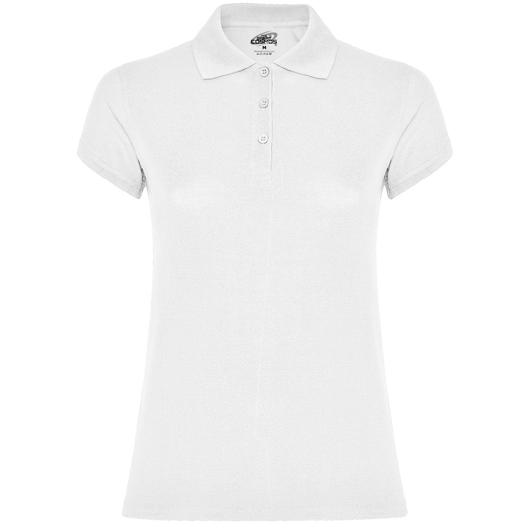 Polo unisex manga corta mujer Star color blanco