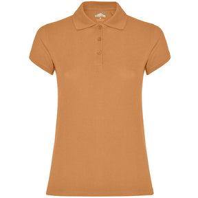 Polo manga corta mujer estrella woman pecho naranja clay