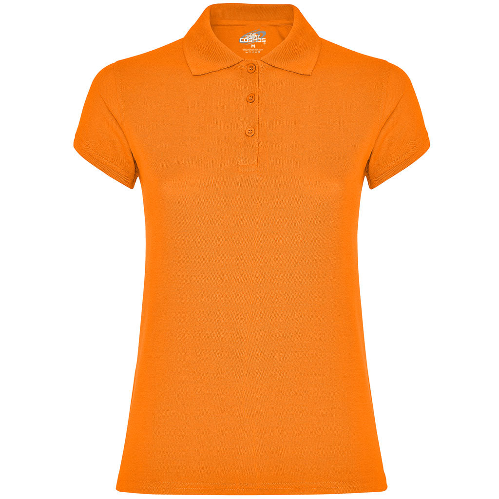 Polo unisex manga corta mujer Star color naranja