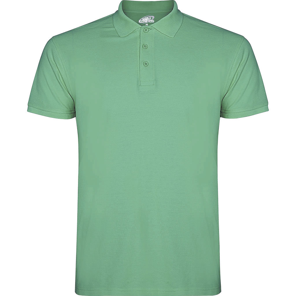 Polo unisex manga corta estrella pecho menta oscuro