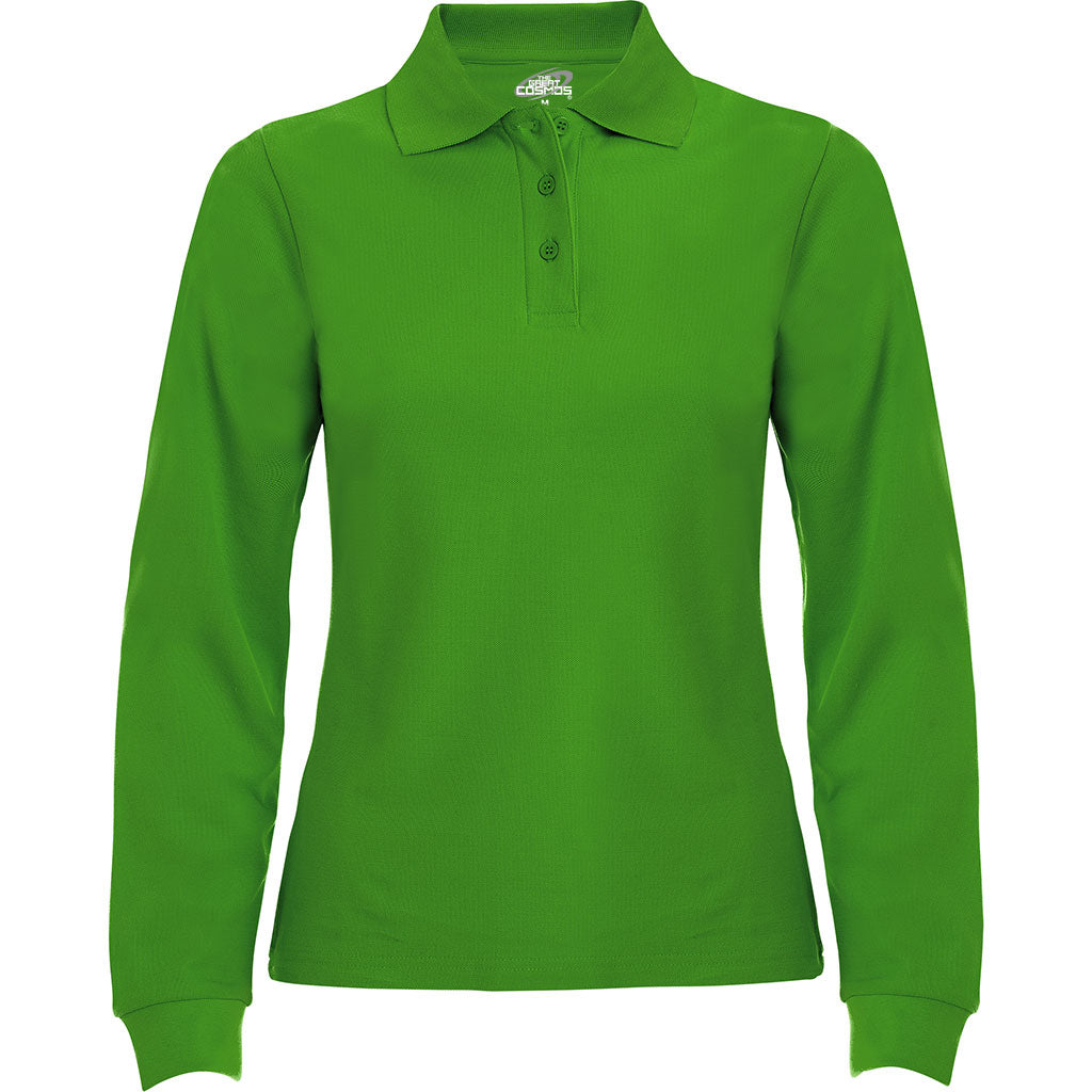 Polo manga larga mujer Estrella - pecho verde grass