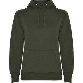 Sudadera capucha combinada mujer urban woman pecho verde aventura