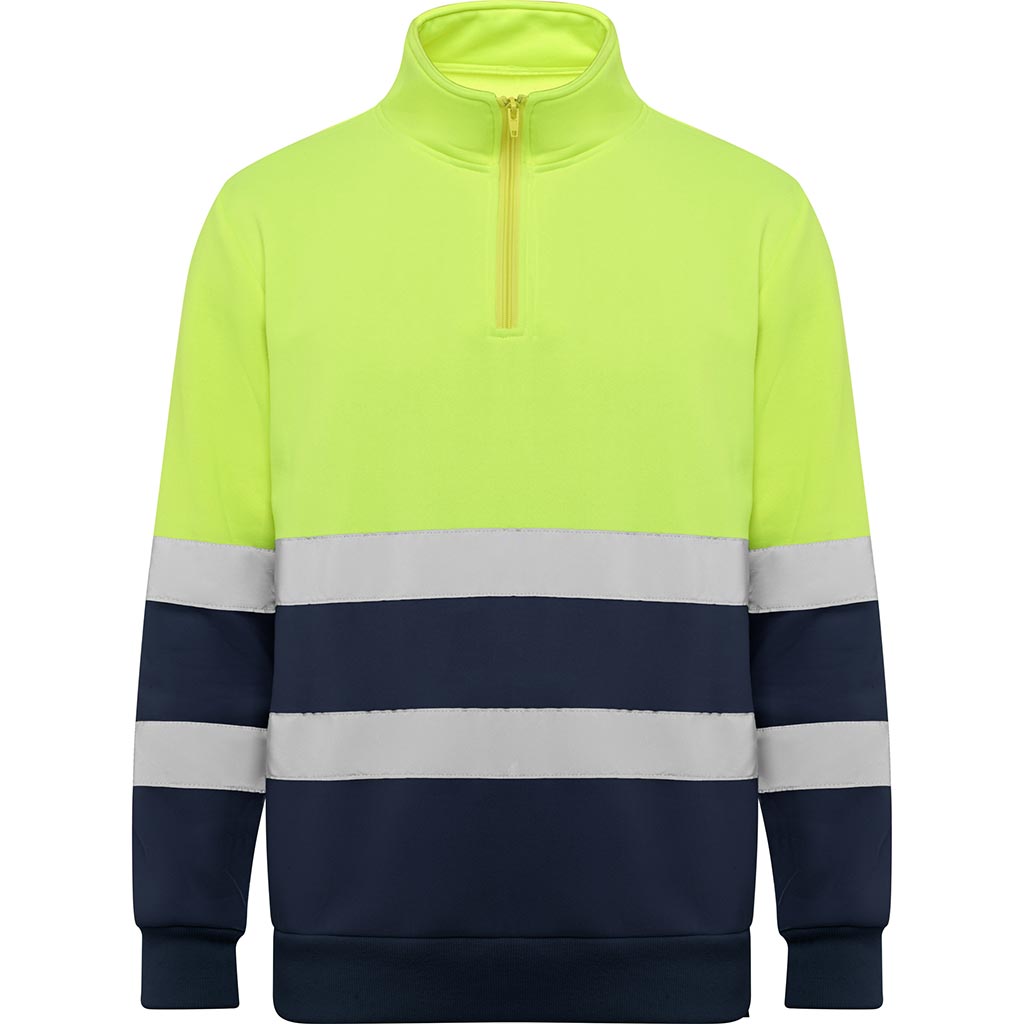 Sudadera laboral Spica - marino/amarillo fluor